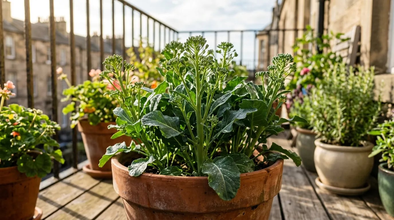 Como Cultivar Bimi e Brócolos em Vaso na Varanda: O Segredo de Cortar a Cabeça Central para Colher Hastes Tenras Durante Todo o Outono e Inverno